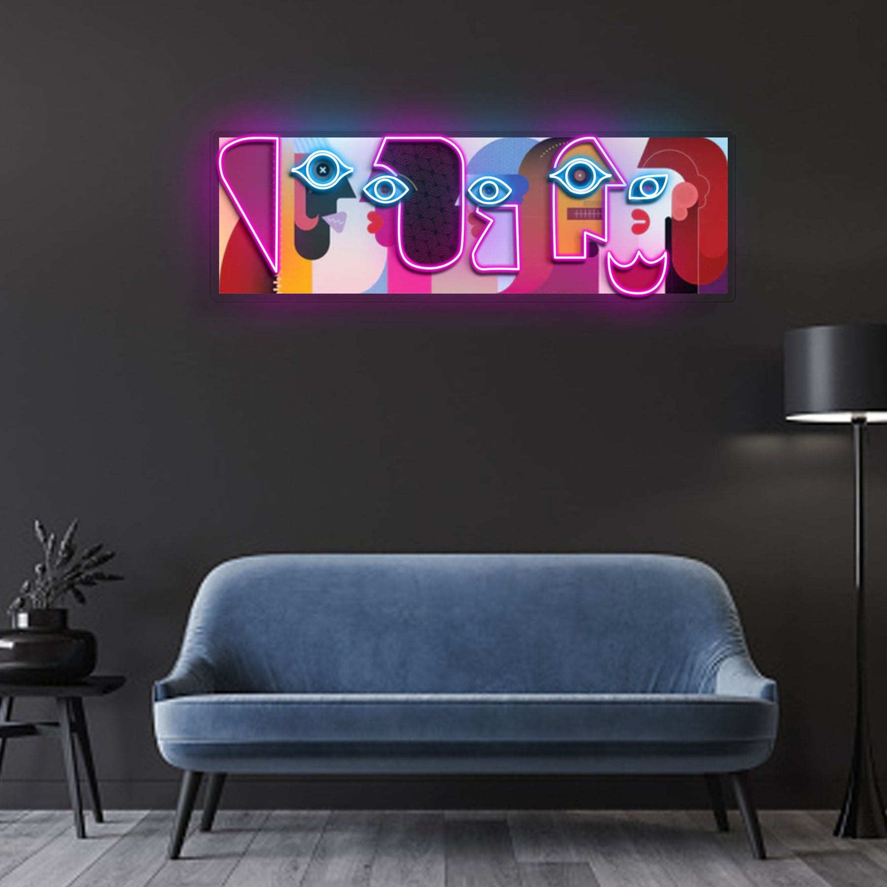 "Five Faces" Neon x Acrylic Artwork