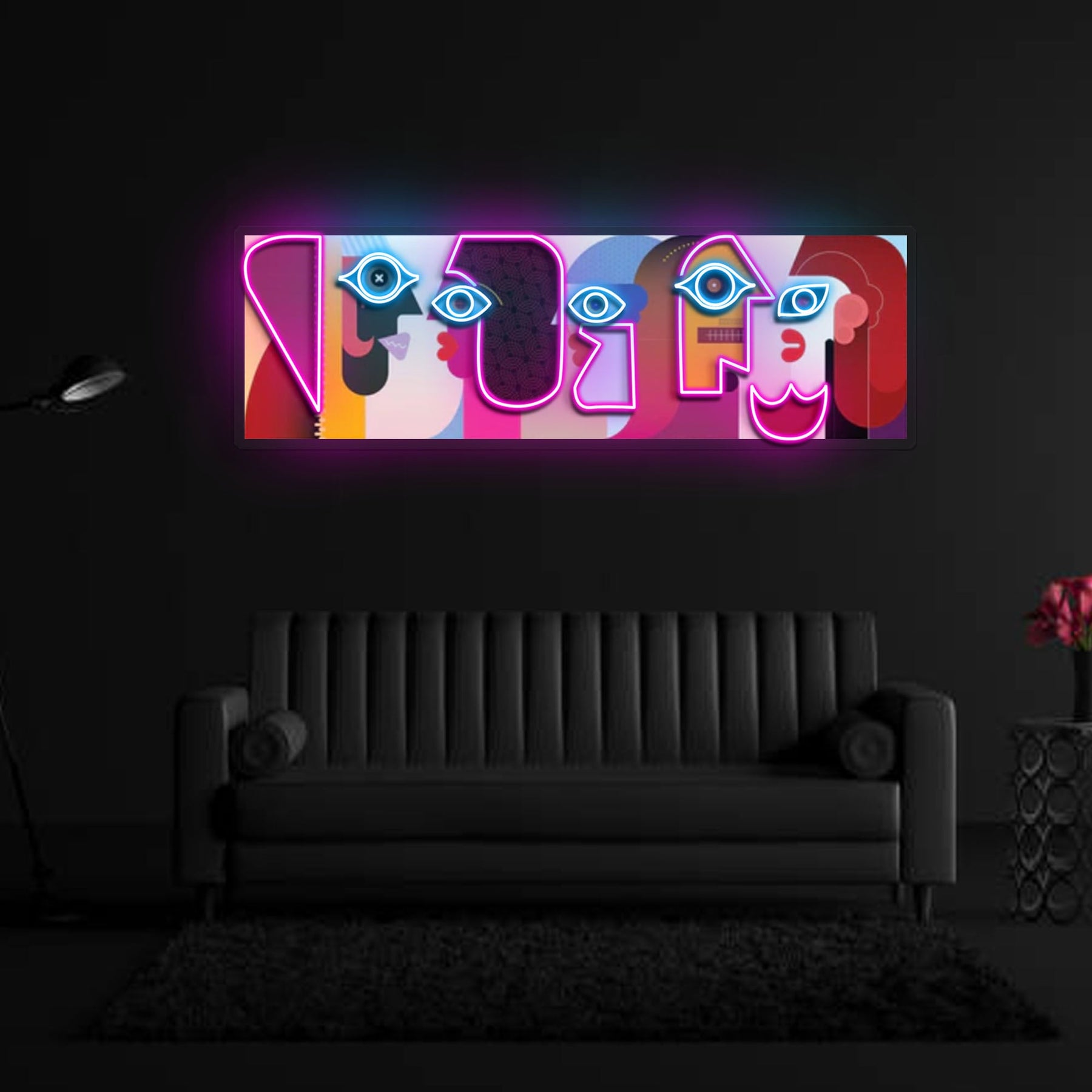 "Five Faces" Neon x Acrylic Artwork