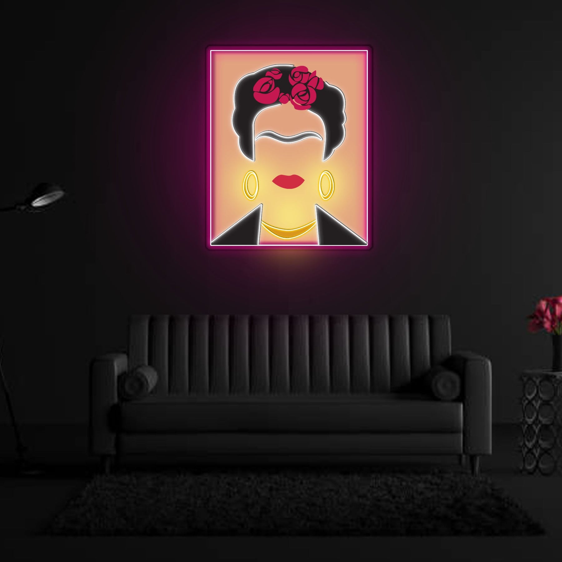 Frida Kahlo Neon x Acrylic Artwork