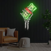 "Get Rich or Die Trying" Neon x Acrylic Artwork