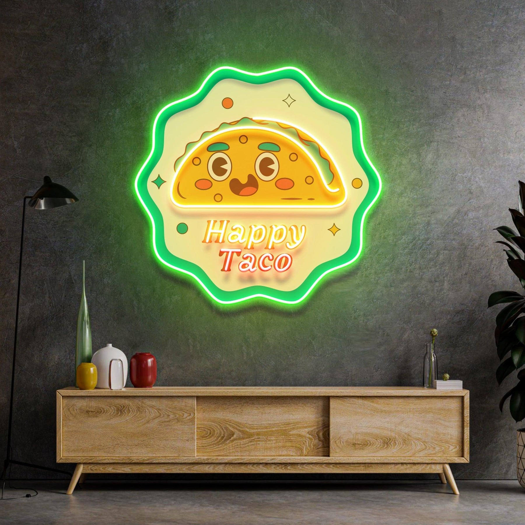 Happy Toco Led Neon Acrylic Artwork