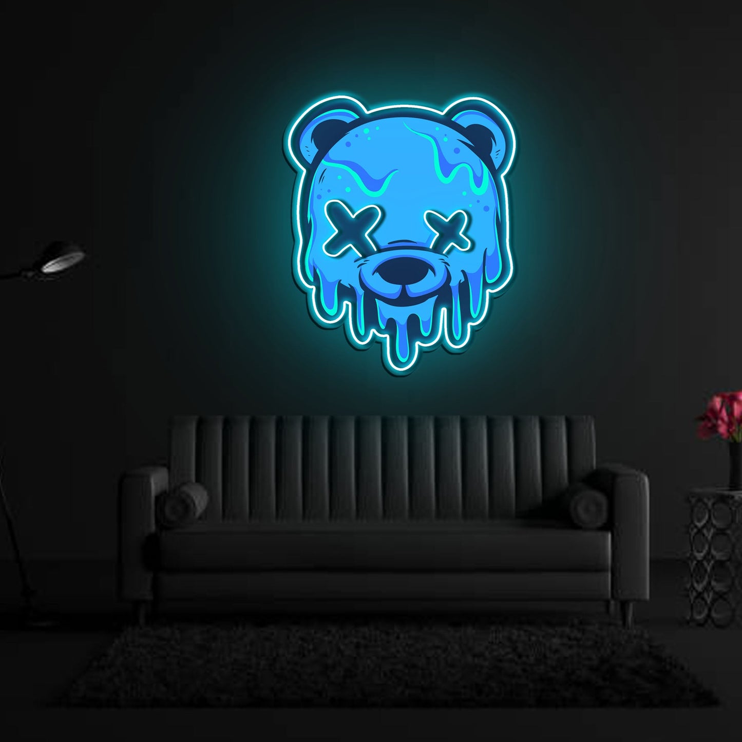 Ice Head Bear Neon x Acrylic Artwork