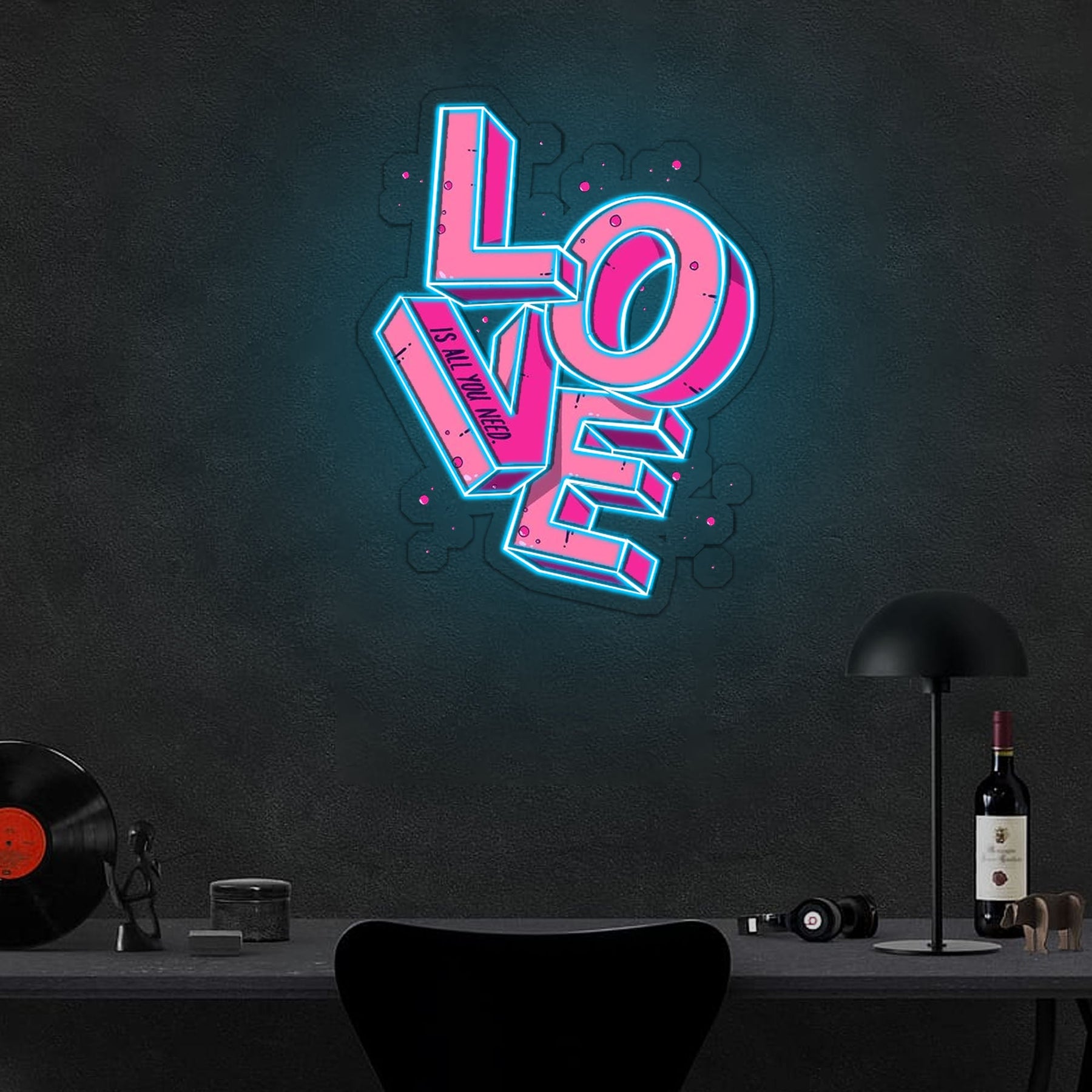 Love is all you need Neon Sign x Acrylic Artwork