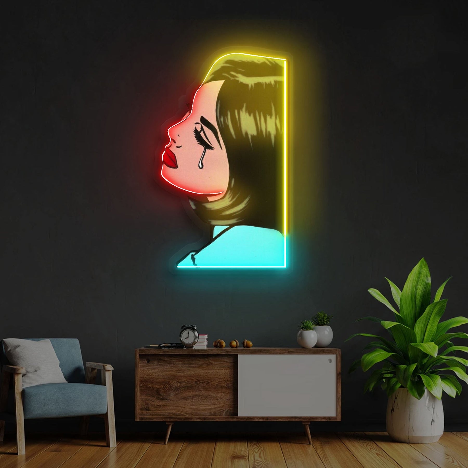 "Life is Tragic" Neon x Acrylic Artwork