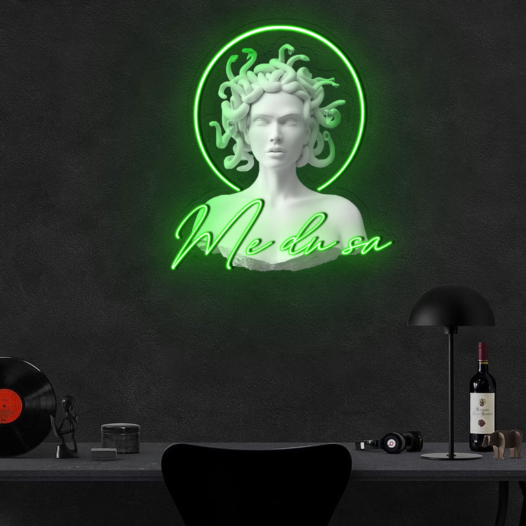 Medusa Head Bust Neon Sign x Acrylic Artwork