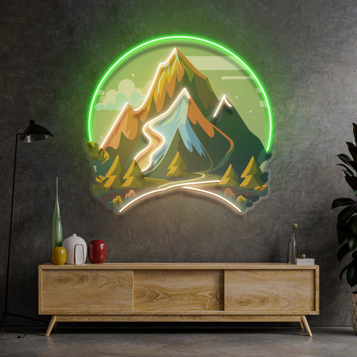 Moutain Landscape LED Neon Sign Light Pop Art