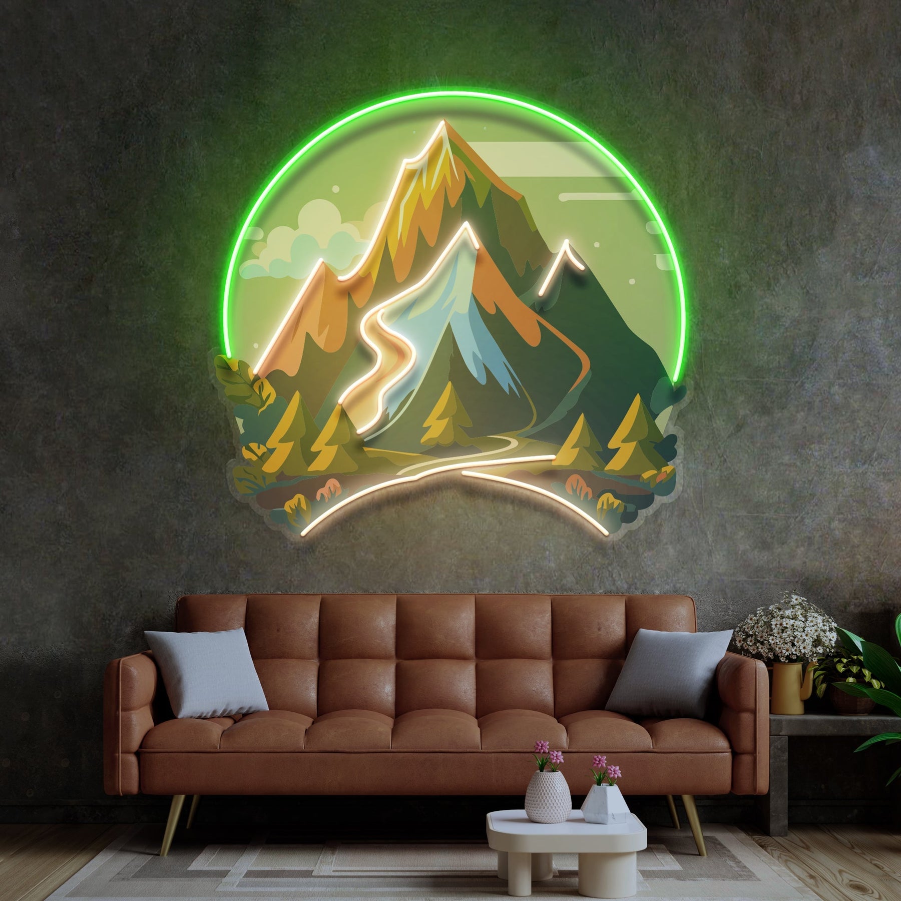 Moutain Landscape LED Neon Sign Light Pop Art