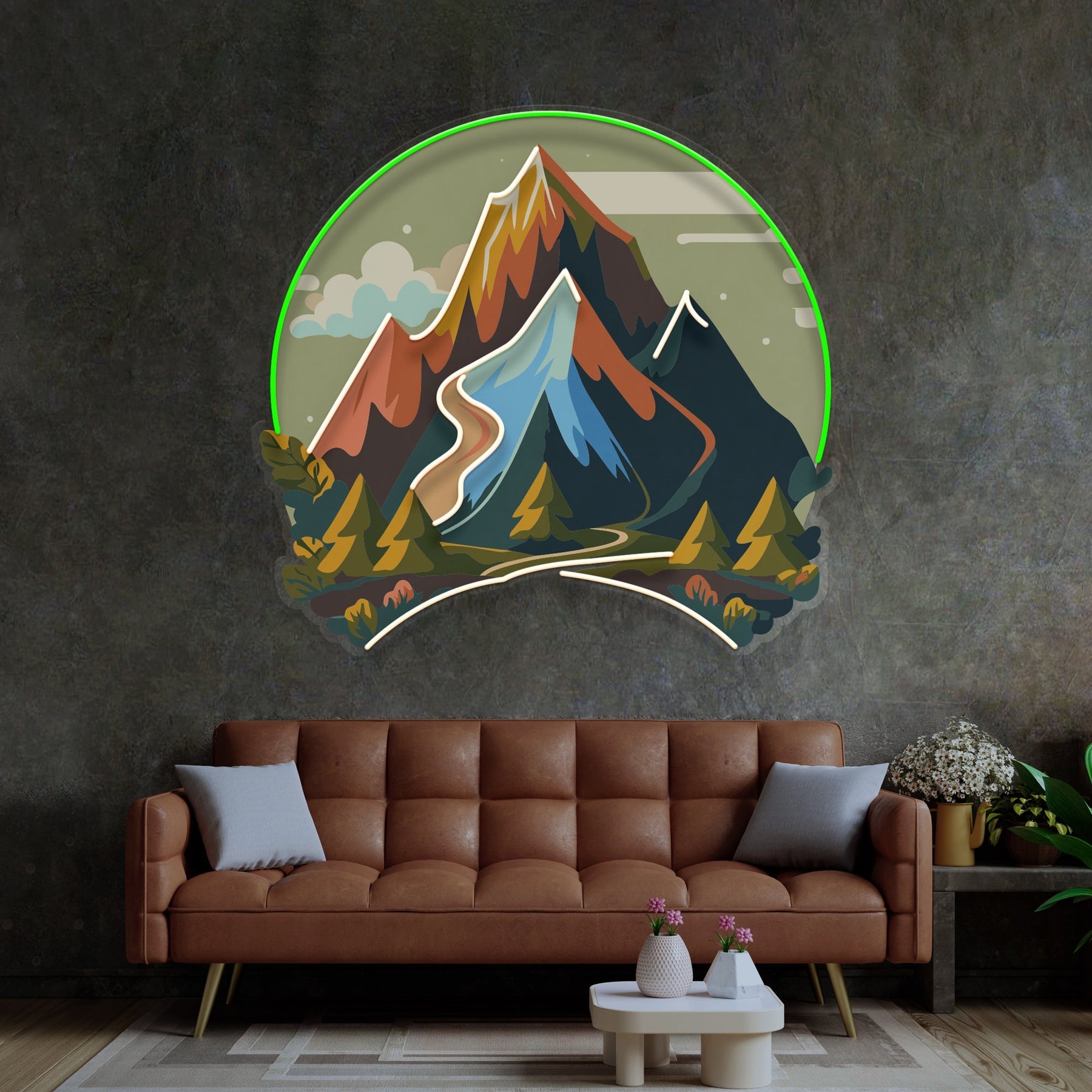 Moutain Landscape LED Neon Sign Light Pop Art