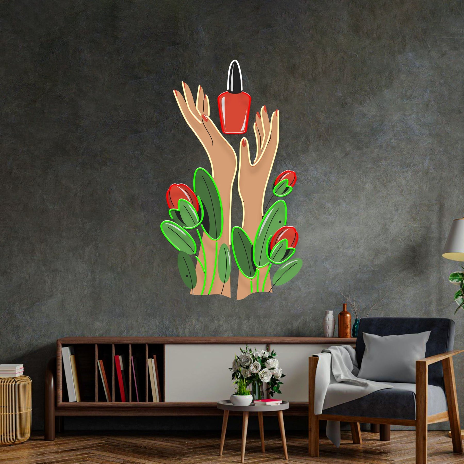 Nail Lover LED Neon Sign Light Pop Art