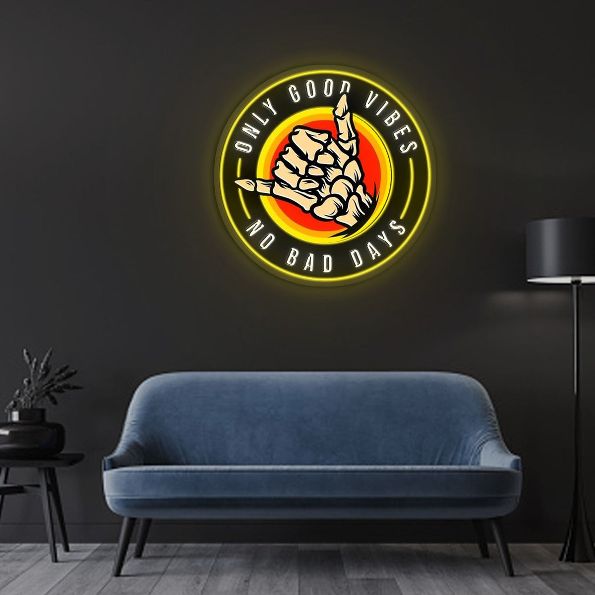 Only Good Vibes Neon Sign x Acrylic Artwork