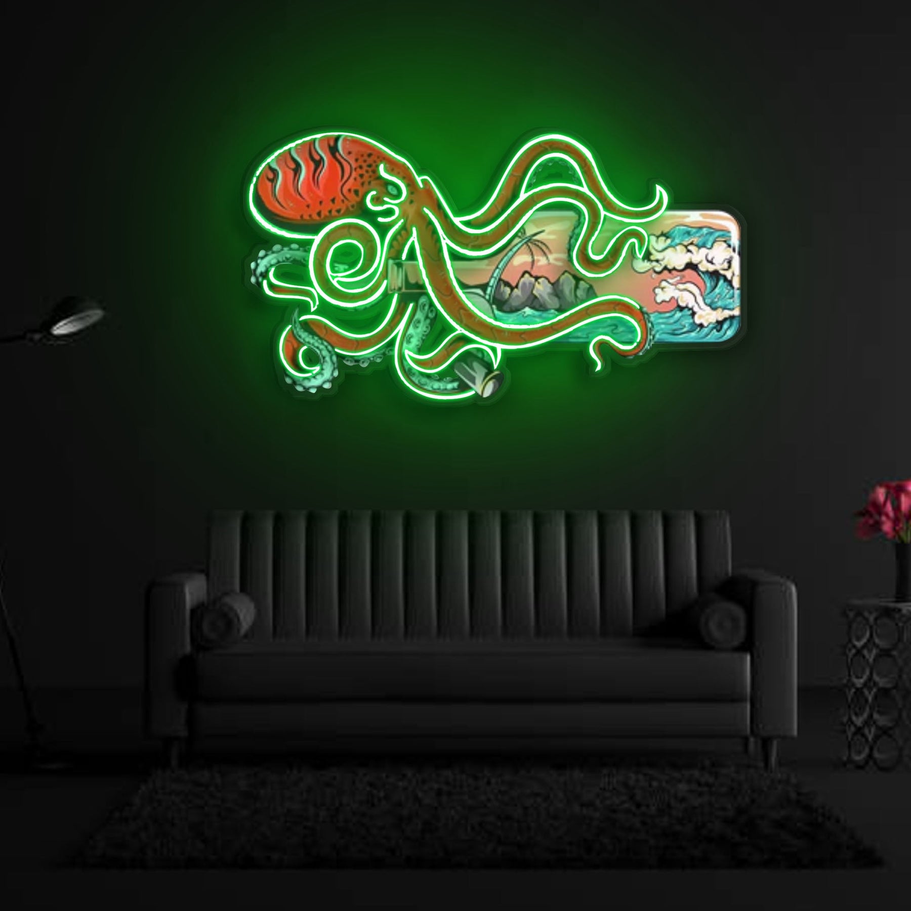 "Paradise In a Bottle" Neon x Acrylic Artwork