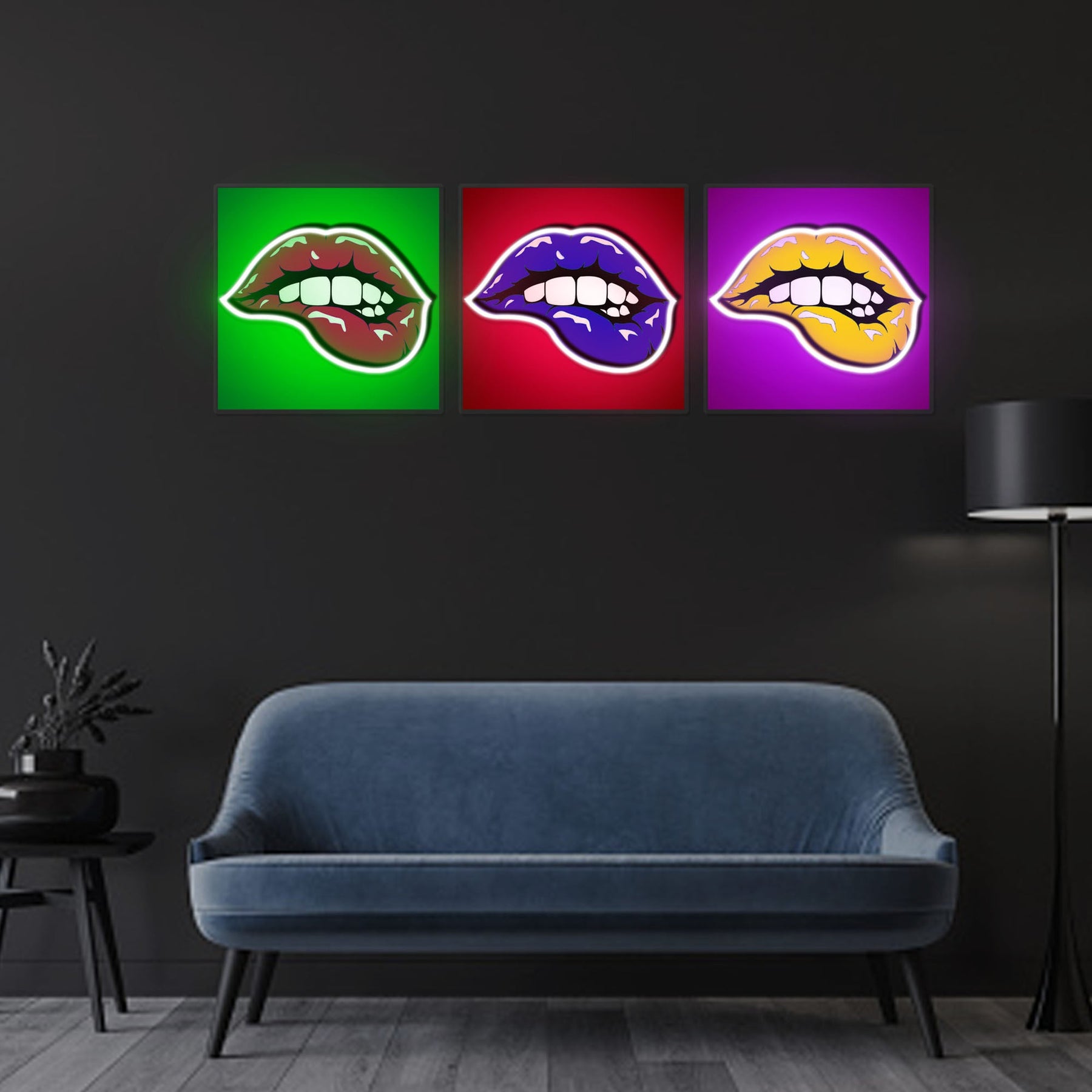 "Pop Art Lips" Neon x Acrylic Artwork