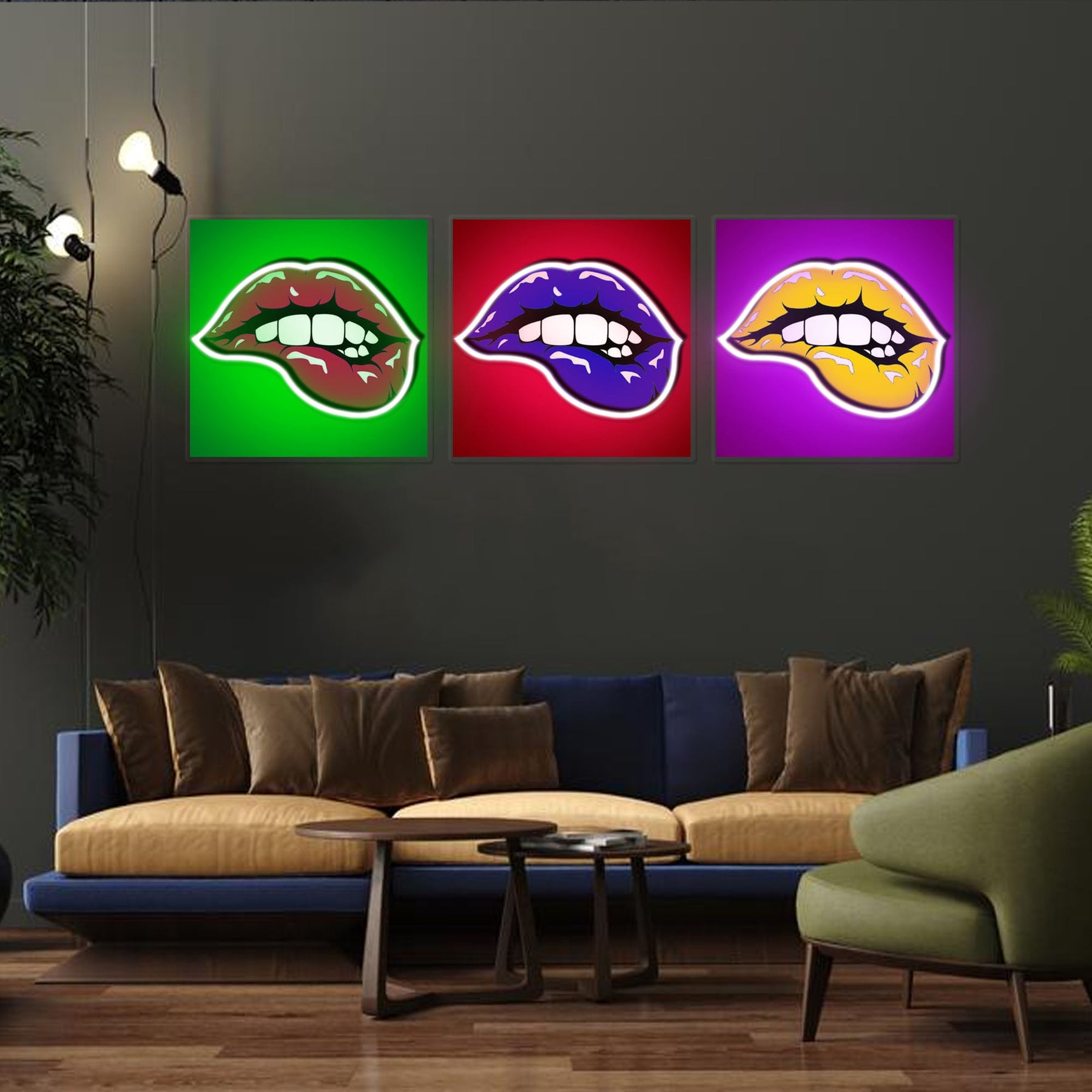 "Pop Art Lips" Neon x Acrylic Artwork