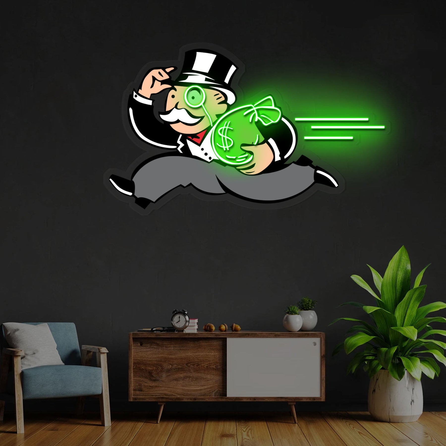 "Robber Baron" Neon x Acrylic Artwork