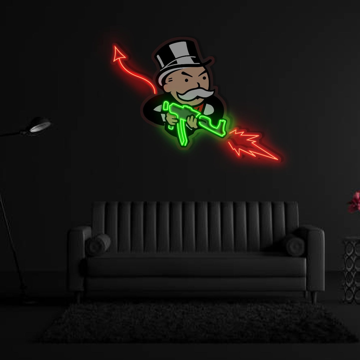 "Shortcut to Wealth" Neon x Acrylic Artwork