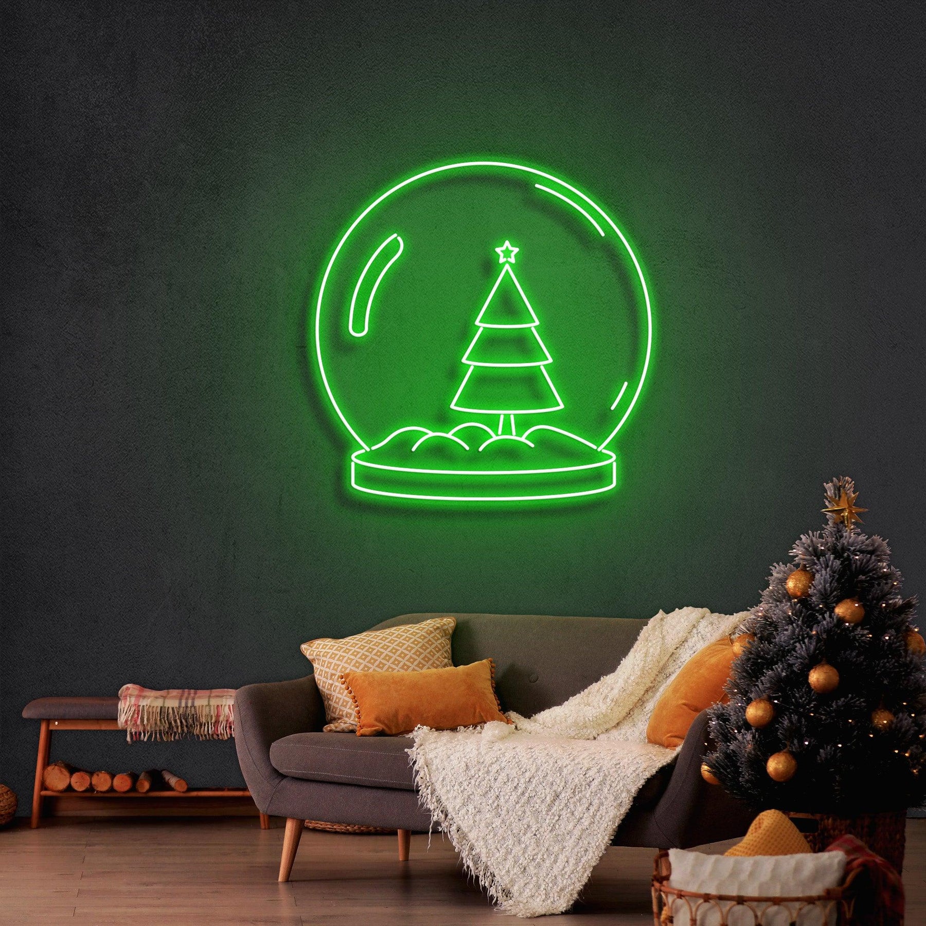 Christmas Snowglobe Neon Sign