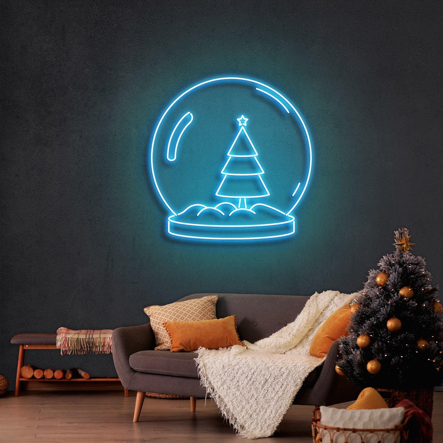 Christmas Snowglobe Neon Sign