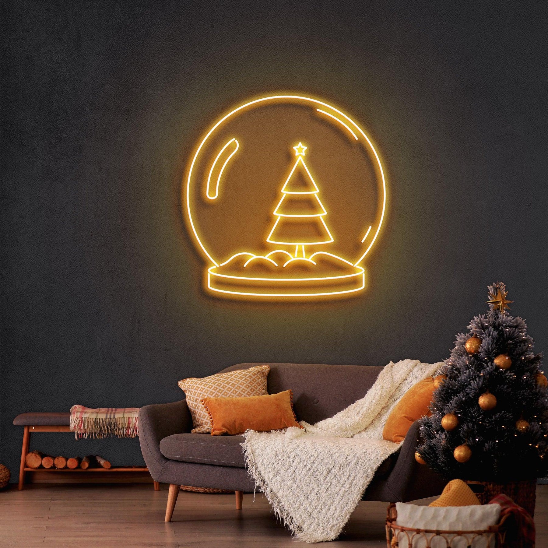 Christmas Snowglobe Neon Sign