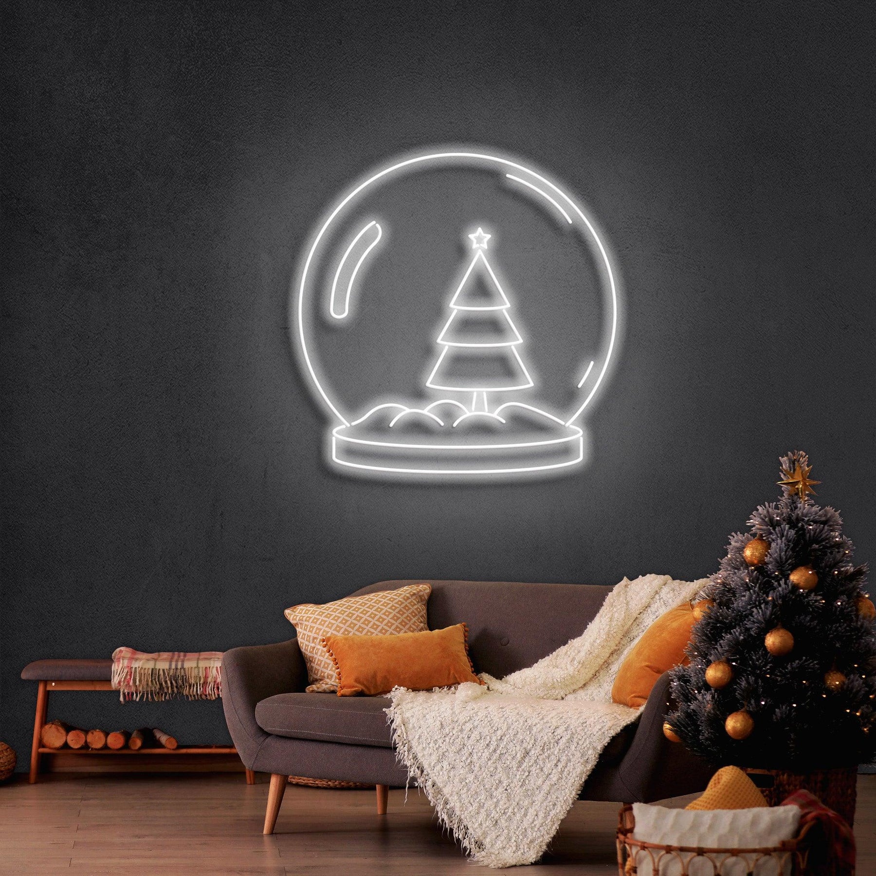 Christmas Snowglobe Neon Sign