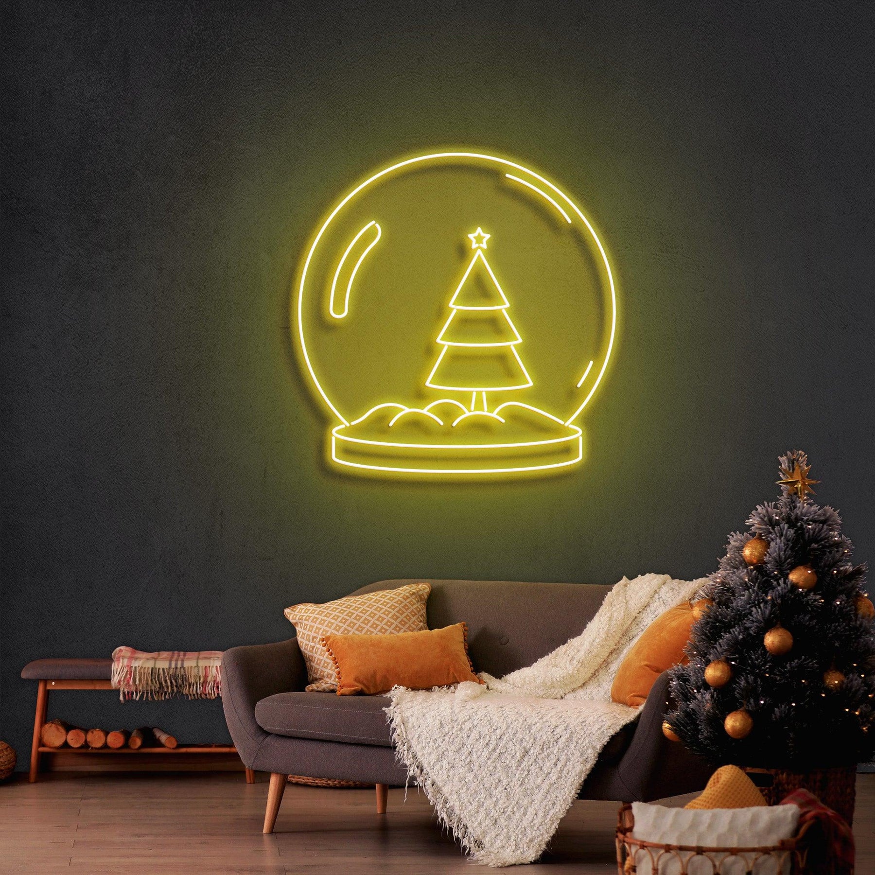 Christmas Snowglobe Neon Sign