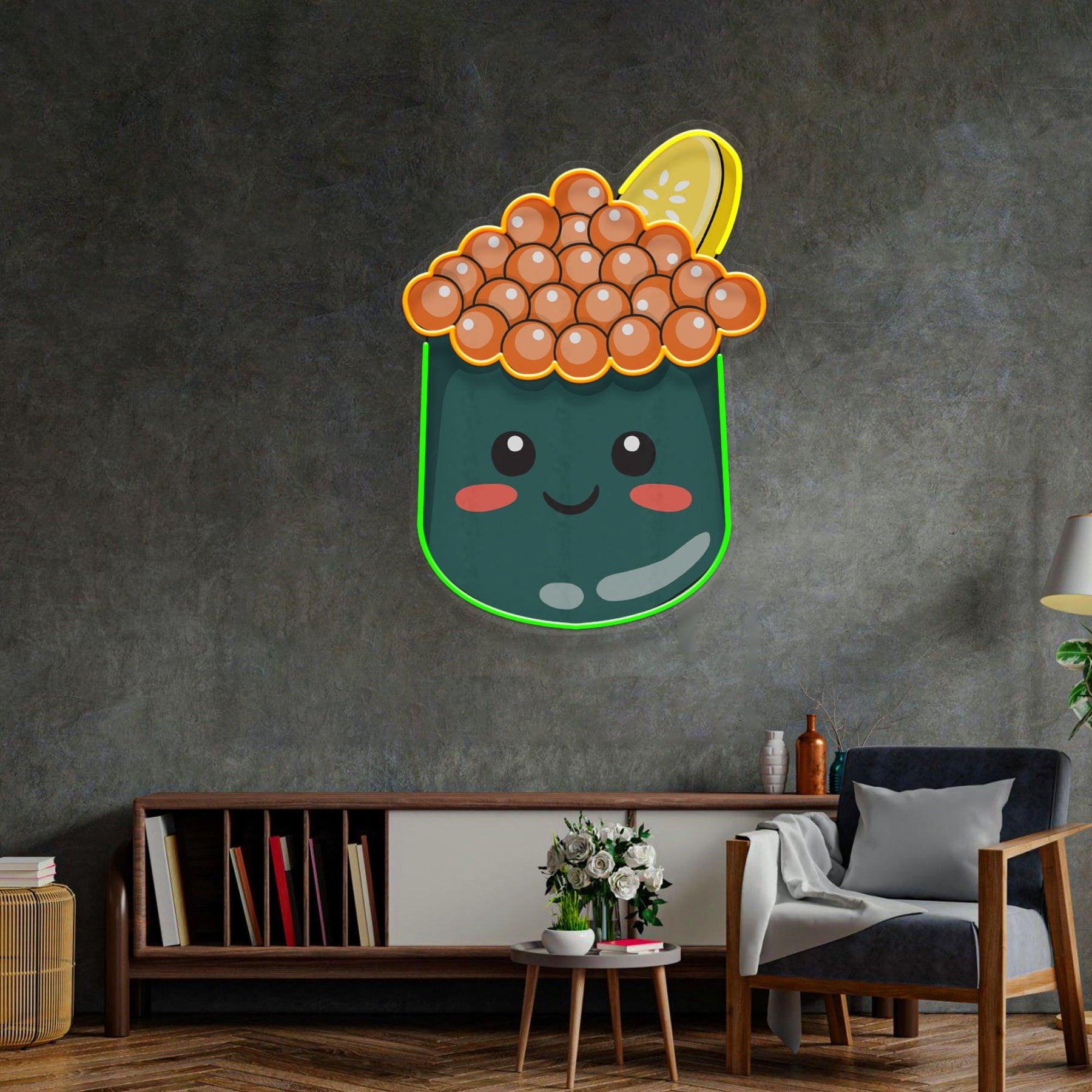 Tapioca Pearl Neon Acrylic Artwork