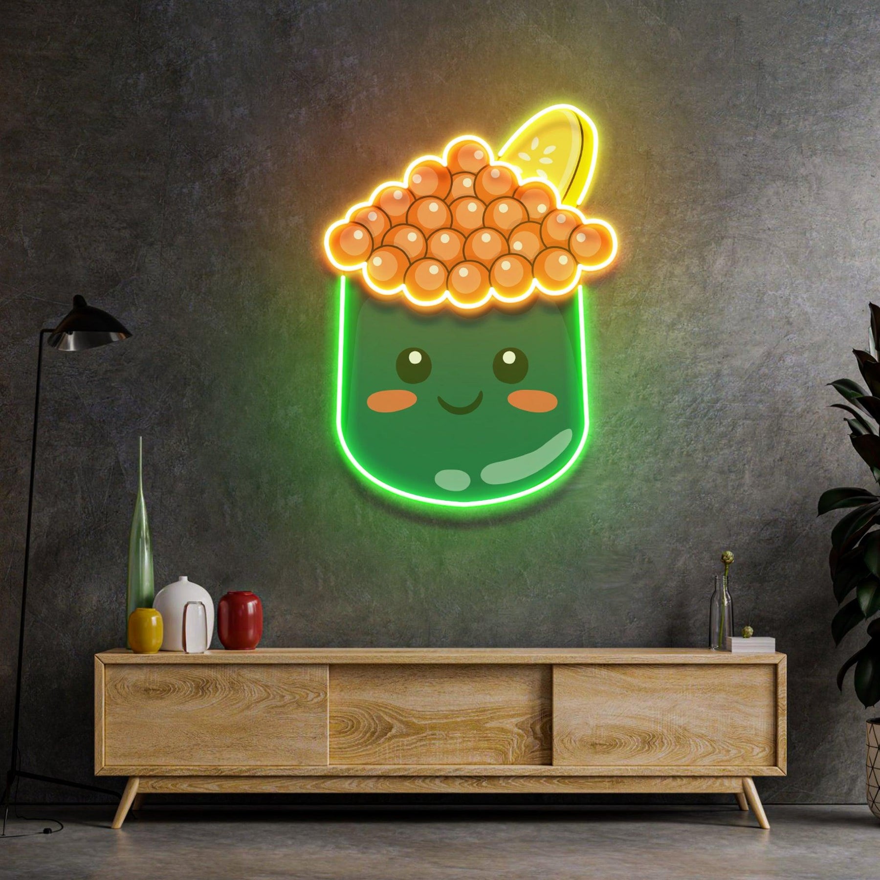 Tapioca Pearl Neon Acrylic Artwork