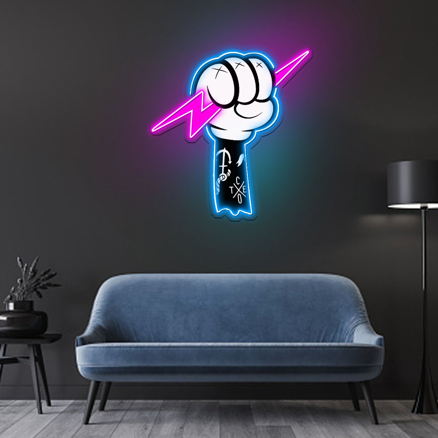 Thunder Fight Neon Sign x Acrylic Artwork