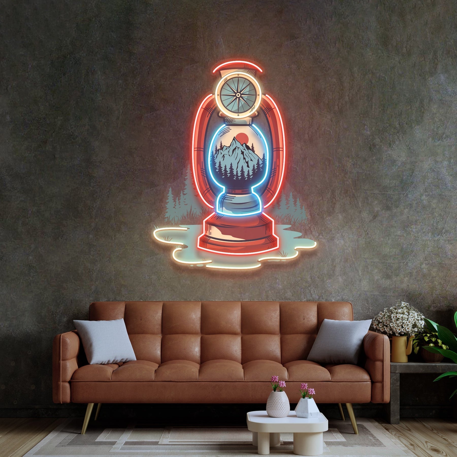 Vintage Lantern LED Neon Sign Light Pop Art