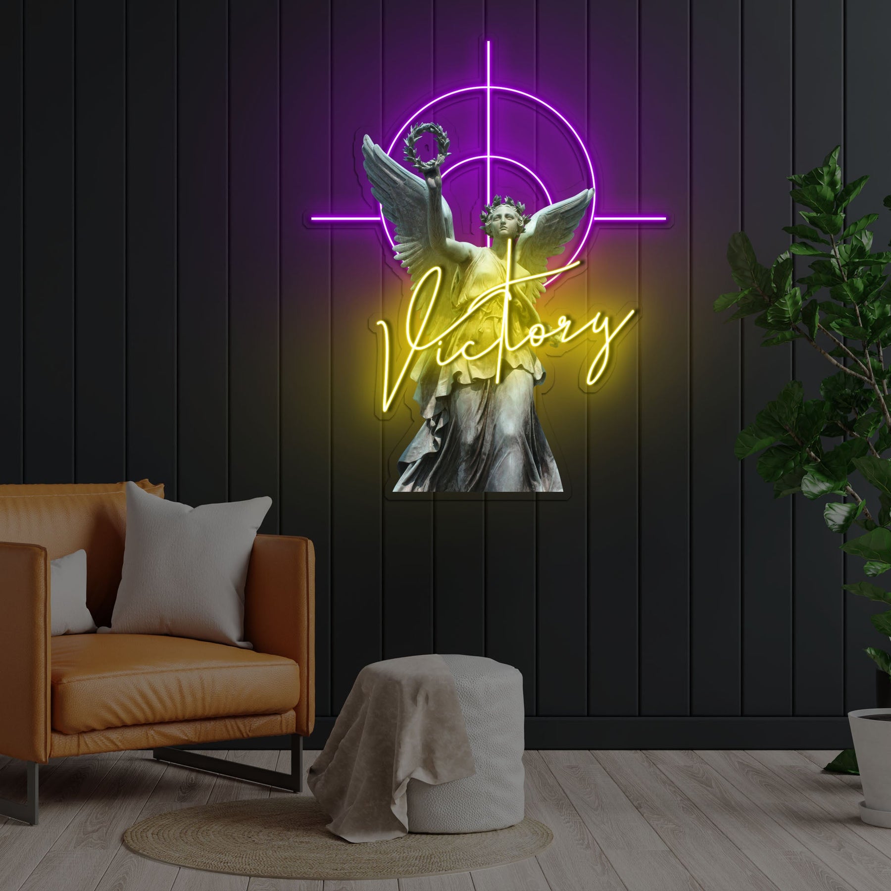 Winged Victory Neon x Acrylic Artwork