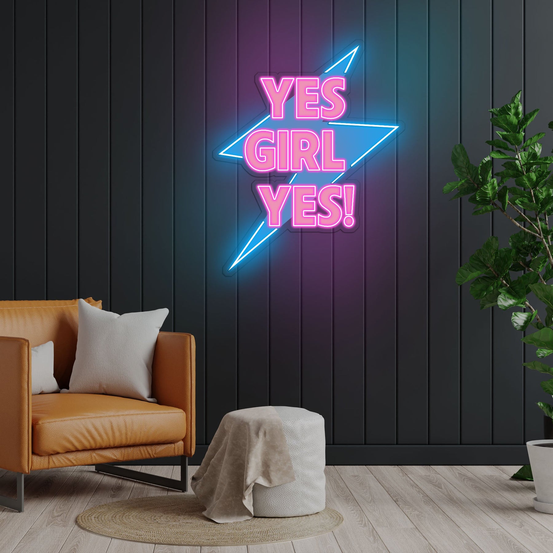 YES Girl...! Neon x Acrylic Artwork