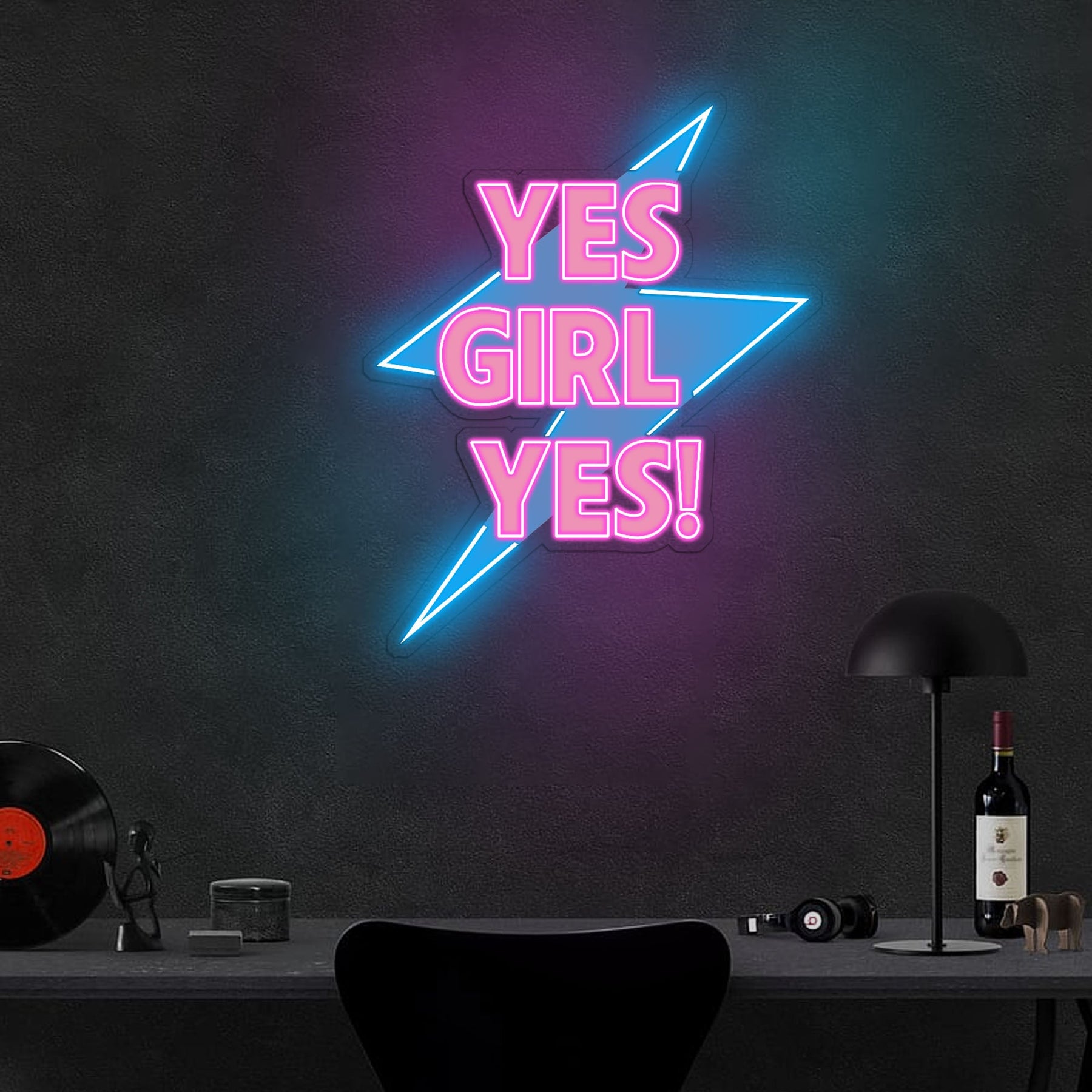 YES Girl...! Neon x Acrylic Artwork