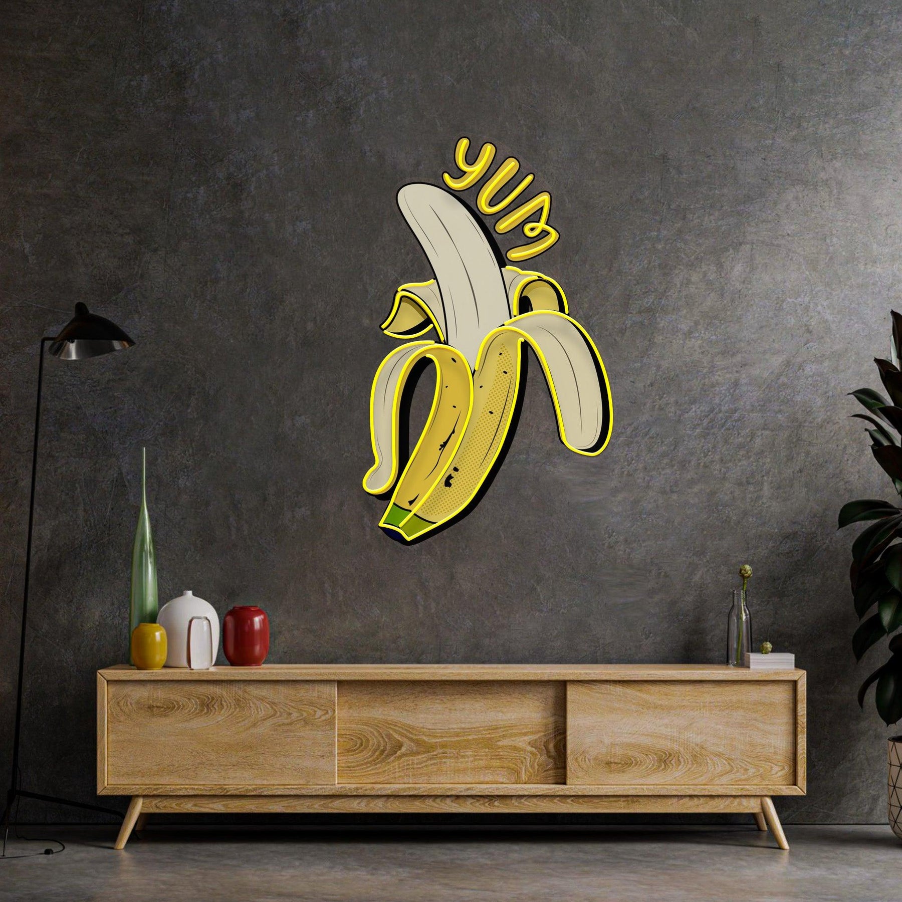 Yum Banana Led Neon Acrylic Artwork