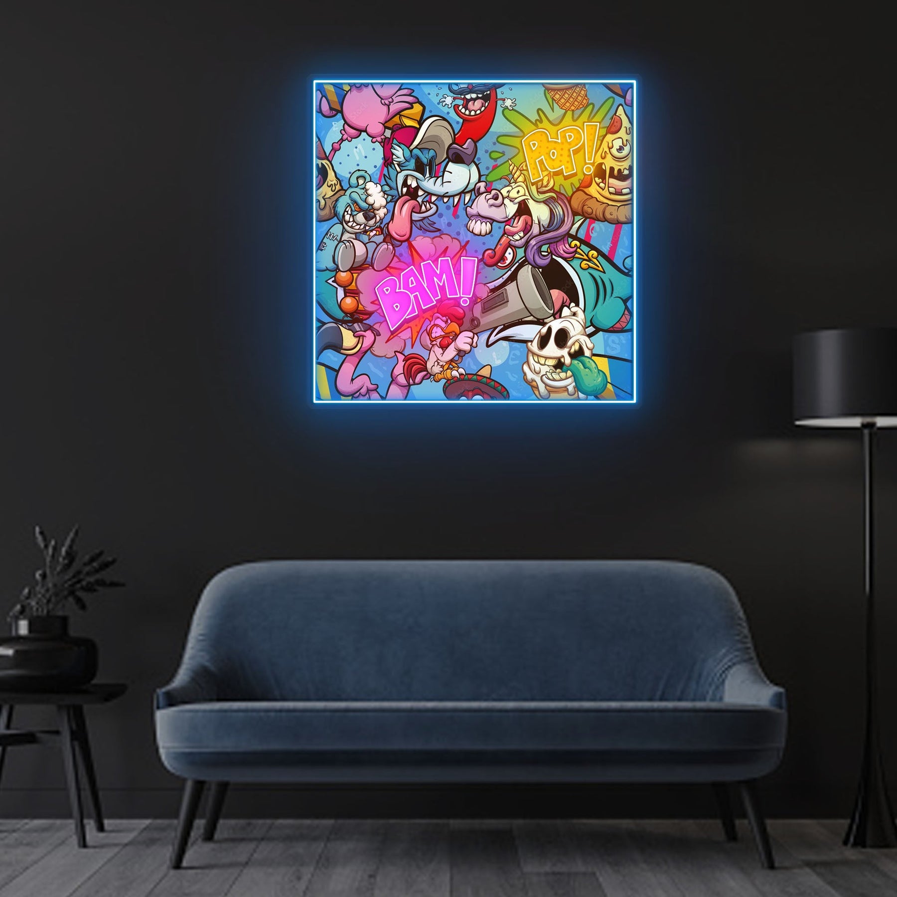 "Bam Pop"" Neon x Acrylic Artwork