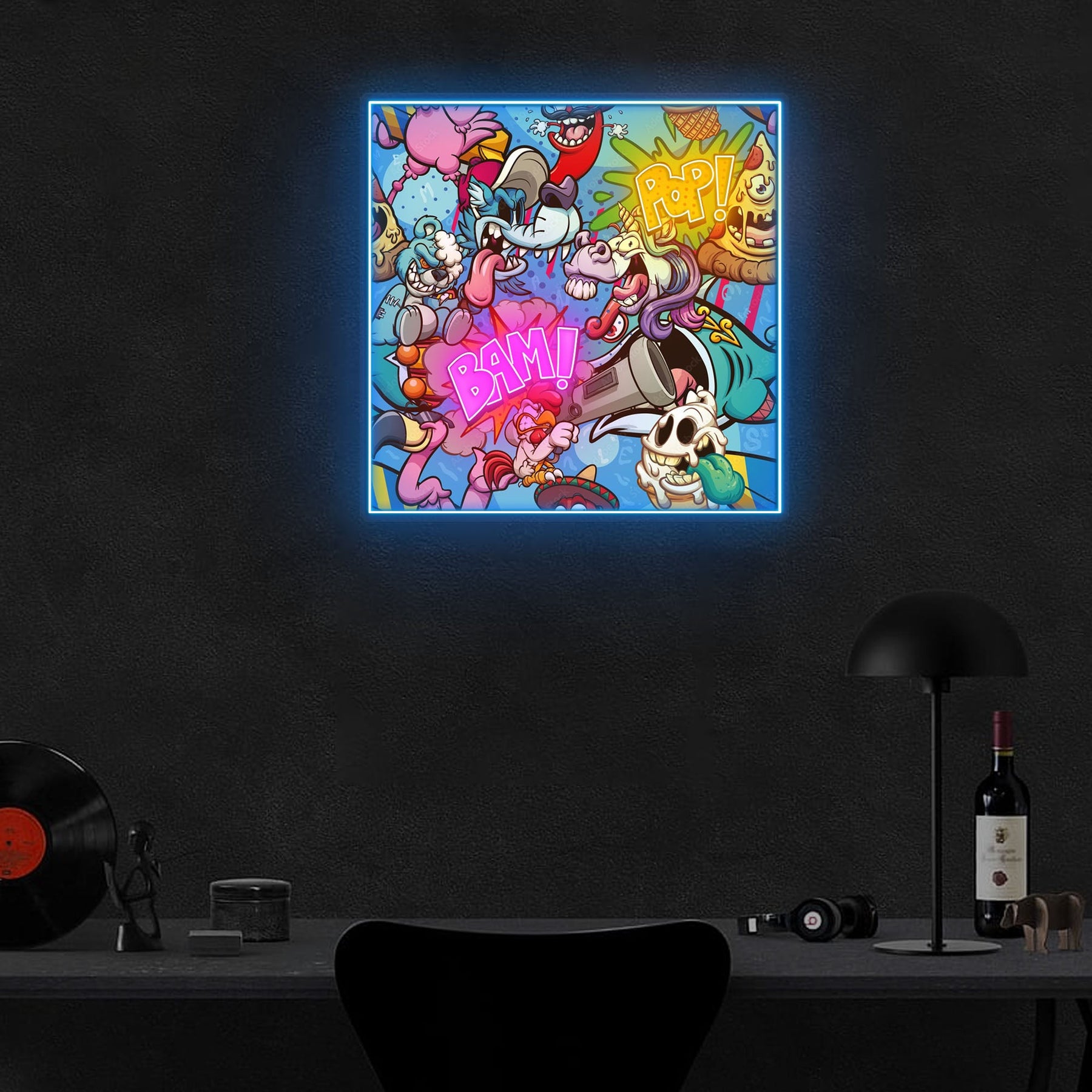 "Bam Pop"" Neon x Acrylic Artwork