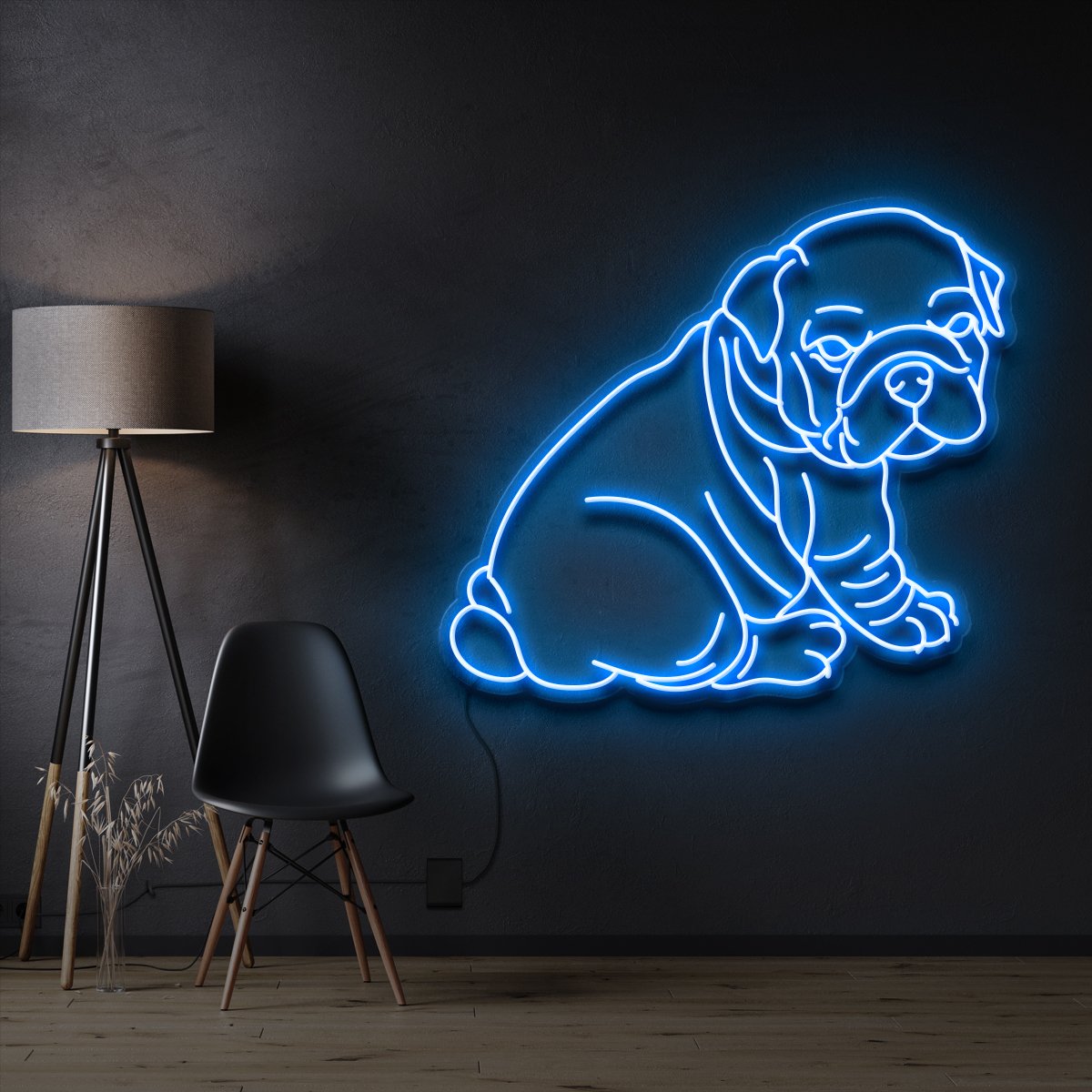 "Bulldog Puppy" Neon Sign