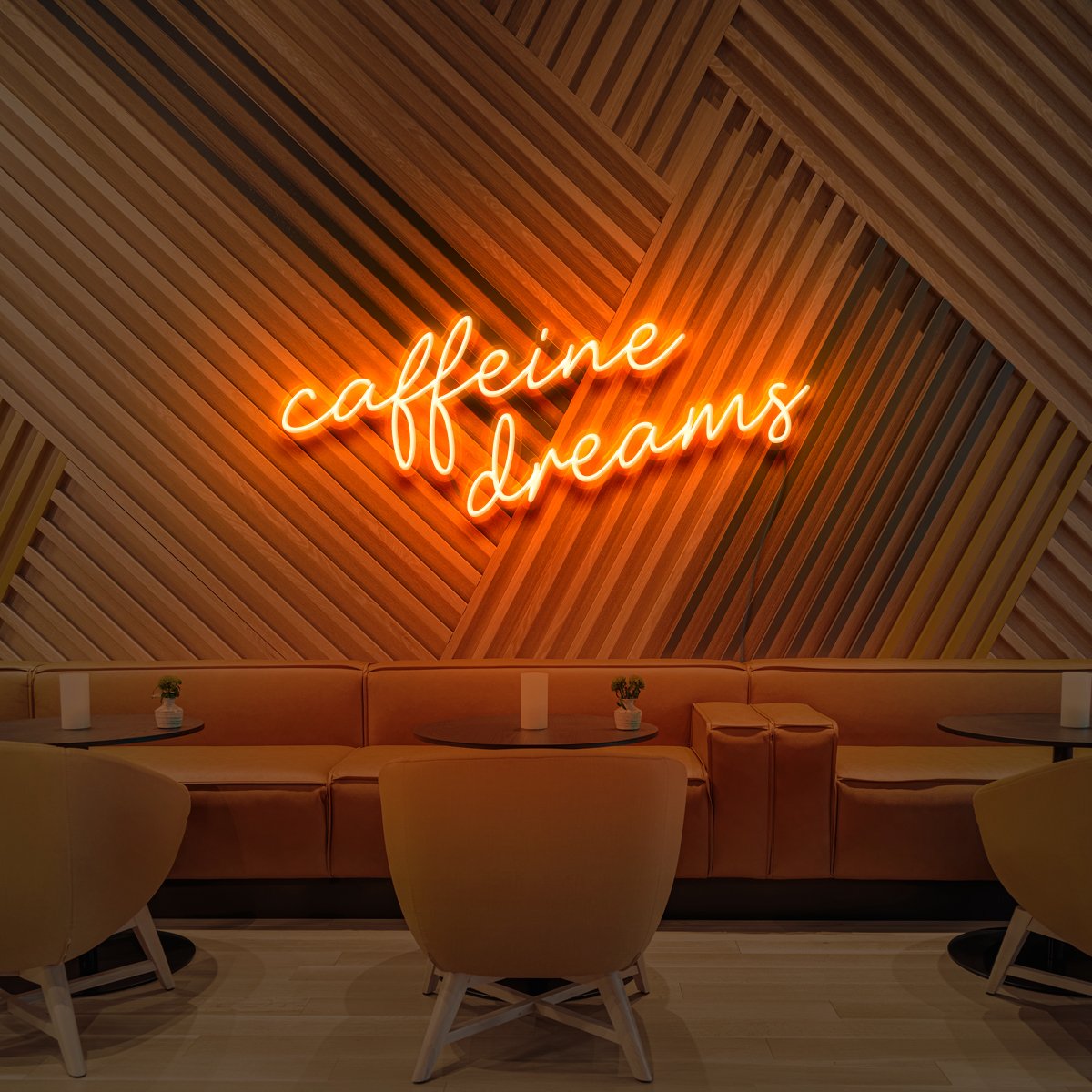 "Caffeine Dreams" Neon Sign for Cafés