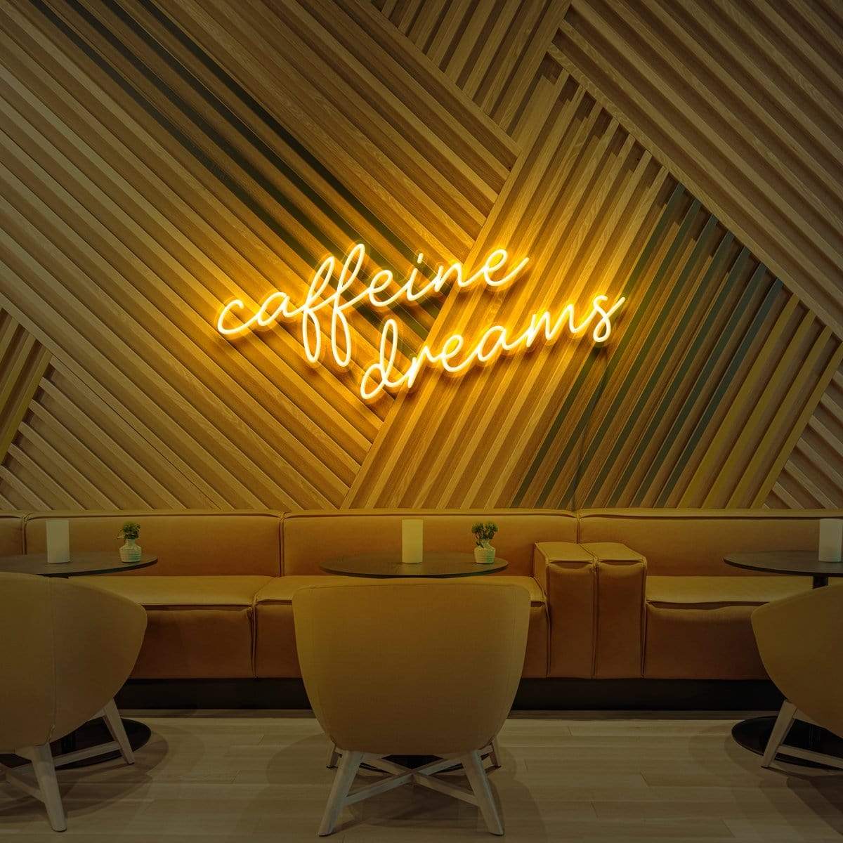 "Caffeine Dreams" Neon Sign for Cafés