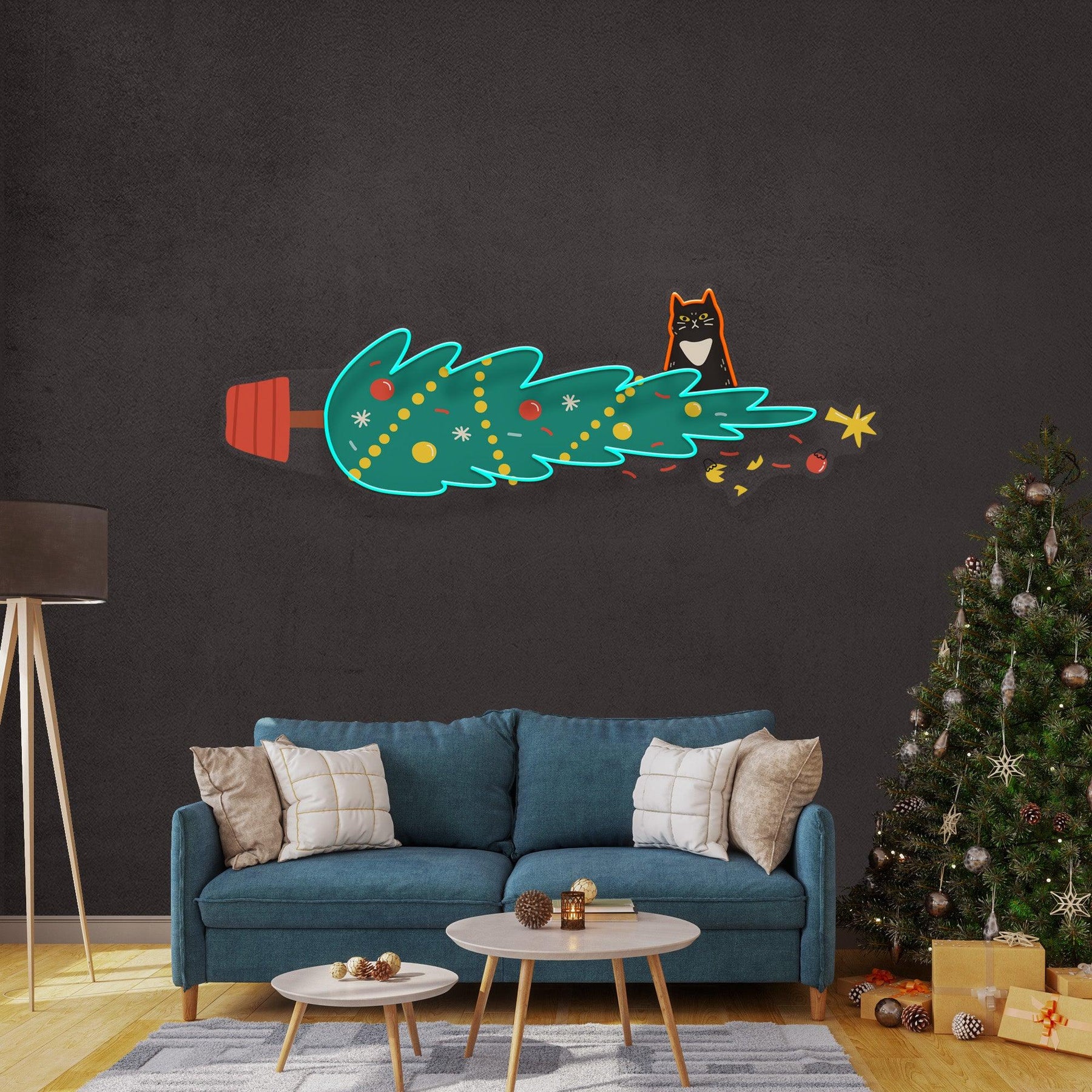 Cat-proof Christmas Tree Neon Sign