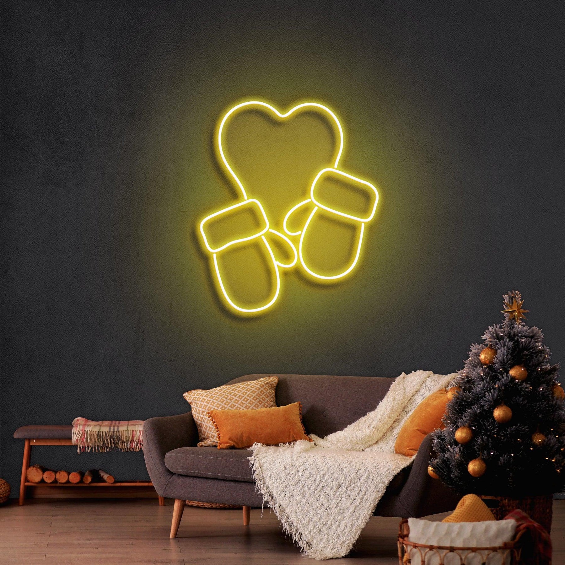 Christmas Gloves Neon Sign