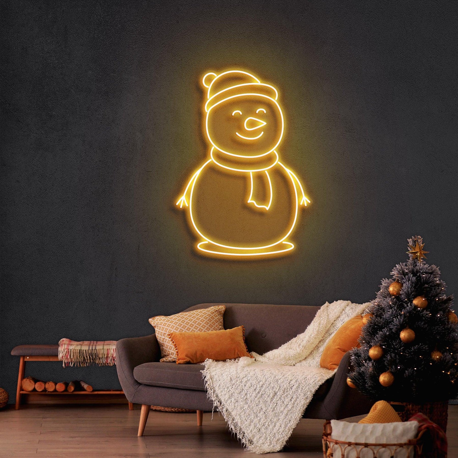 Christmas Snowman Neon Sign
