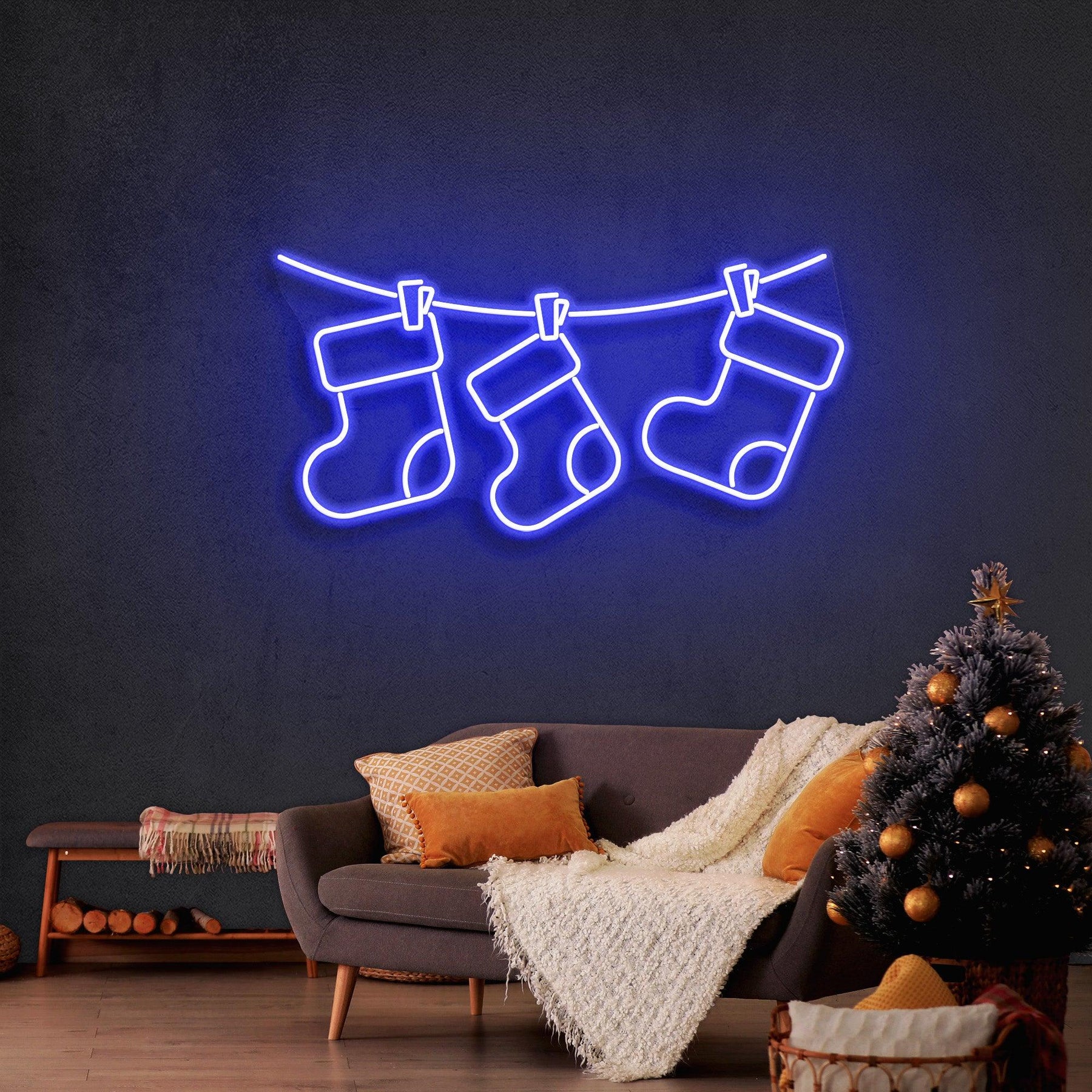 Christmas Socks Neon Sign