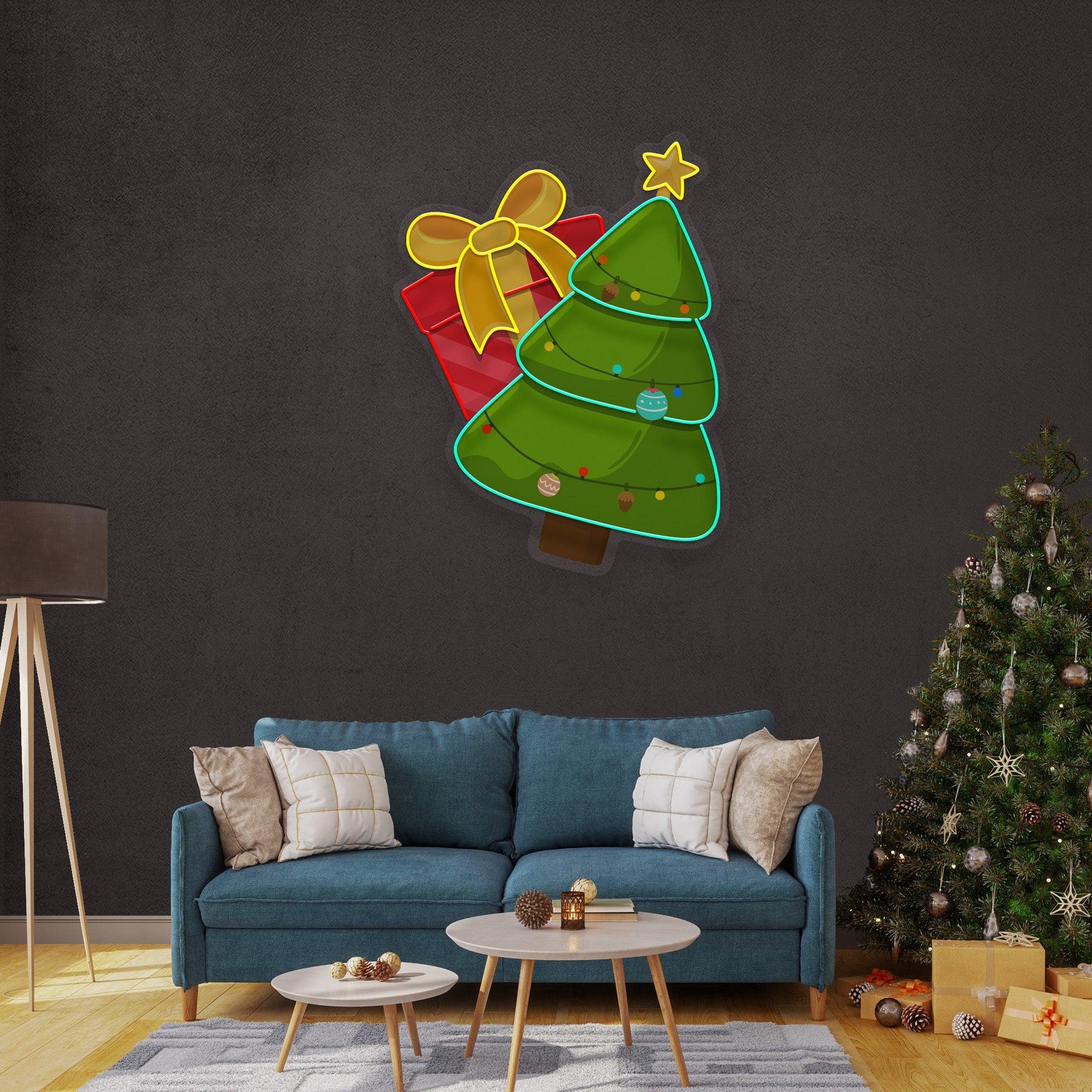 Christmas Tree Gift LED Neon Acrylic Artwork