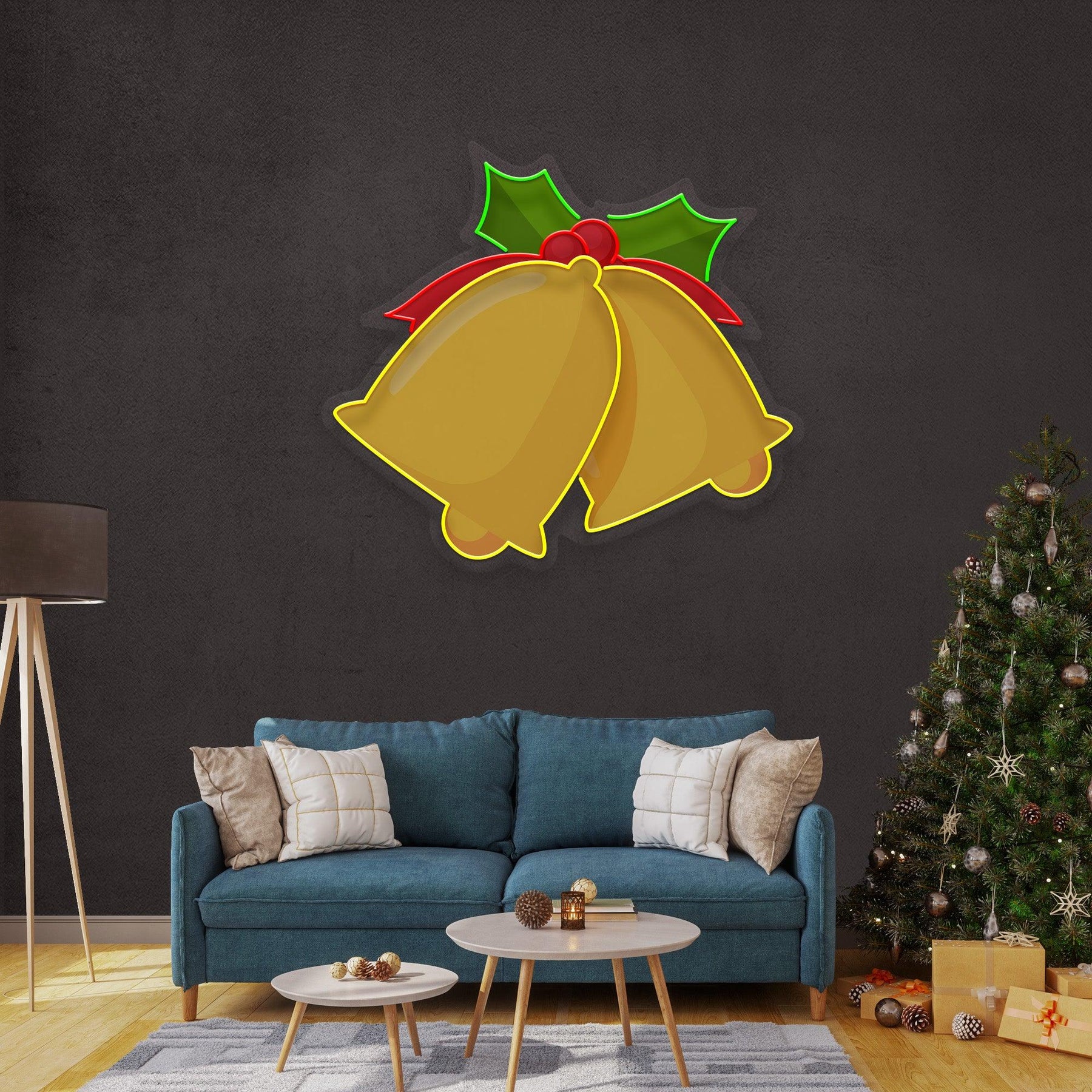 Christmas Double Bell Neon Sign