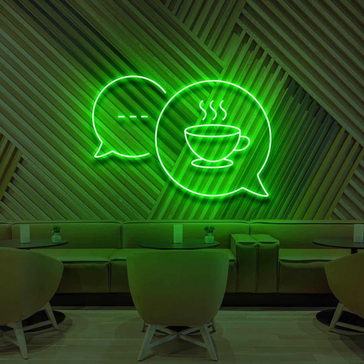 "Coffee Chats" Neon Sign for Cafés