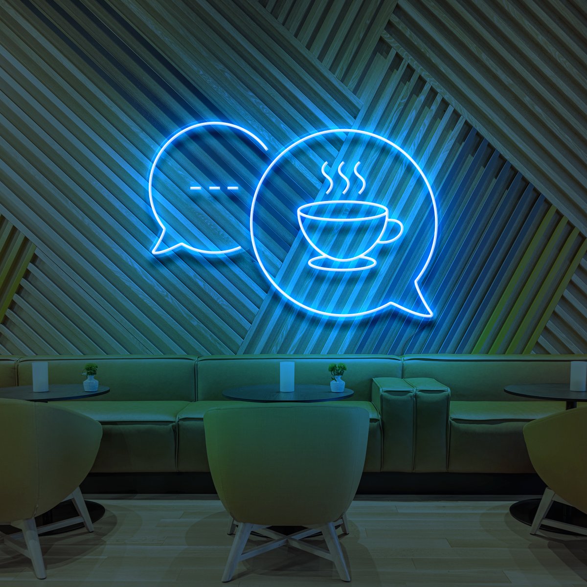 "Coffee Chats" Neon Sign for Cafés