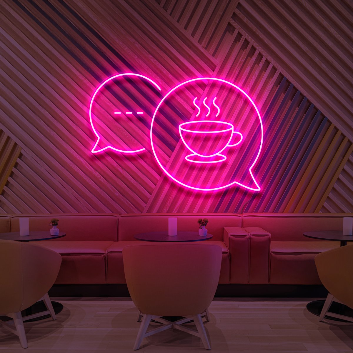 "Coffee Chats" Neon Sign for Cafés