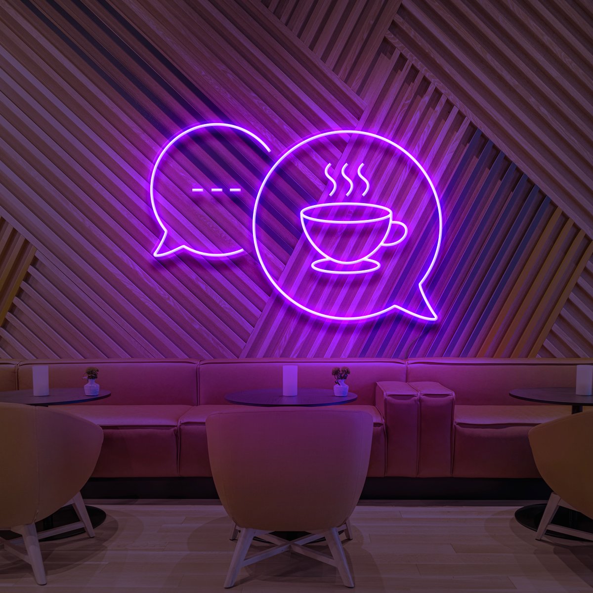 "Coffee Chats" Neon Sign for Cafés