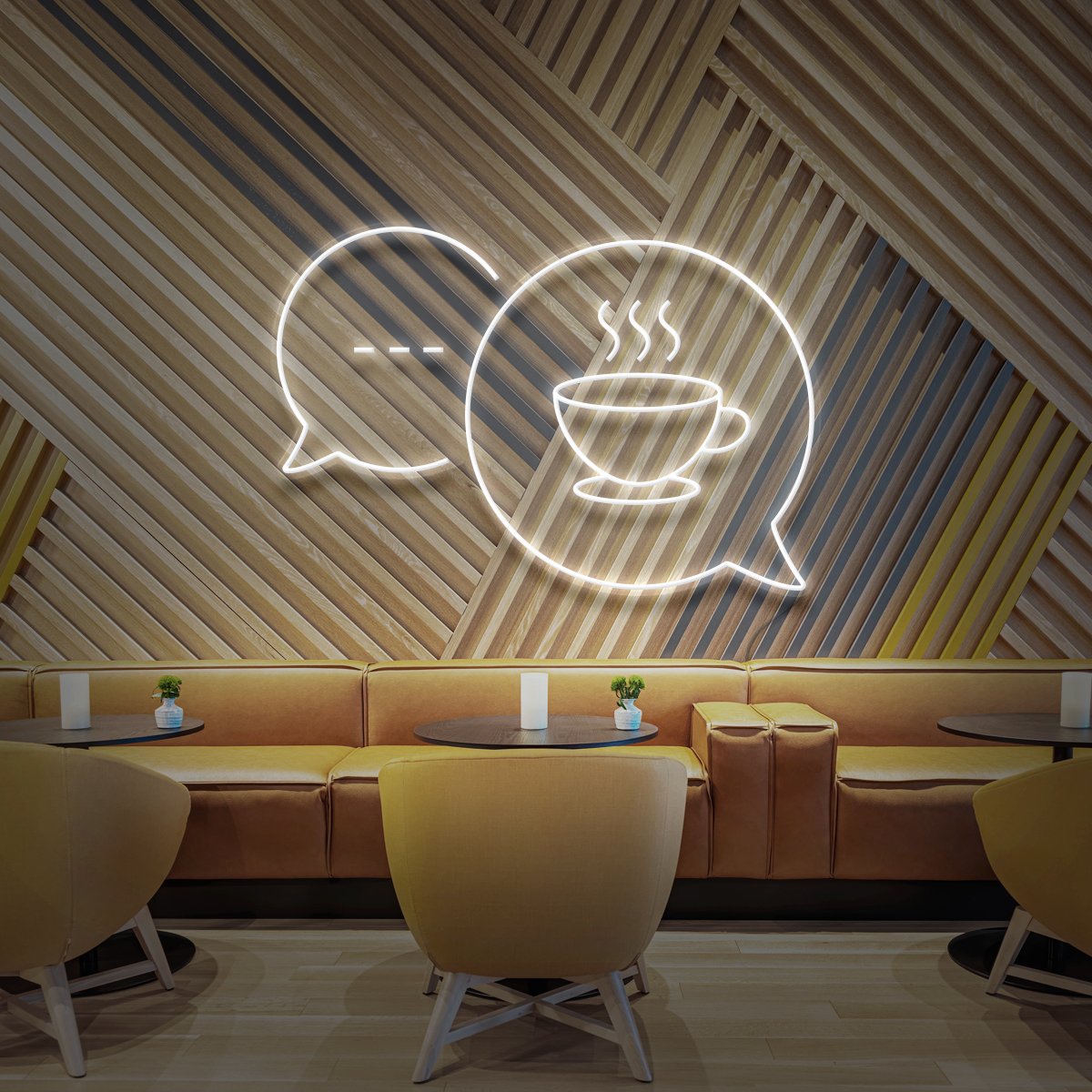 "Coffee Chats" Neon Sign for Cafés