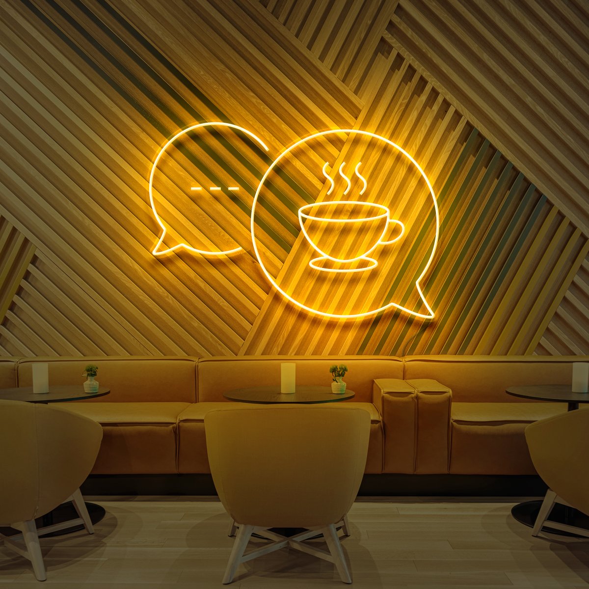 "Coffee Chats" Neon Sign for Cafés