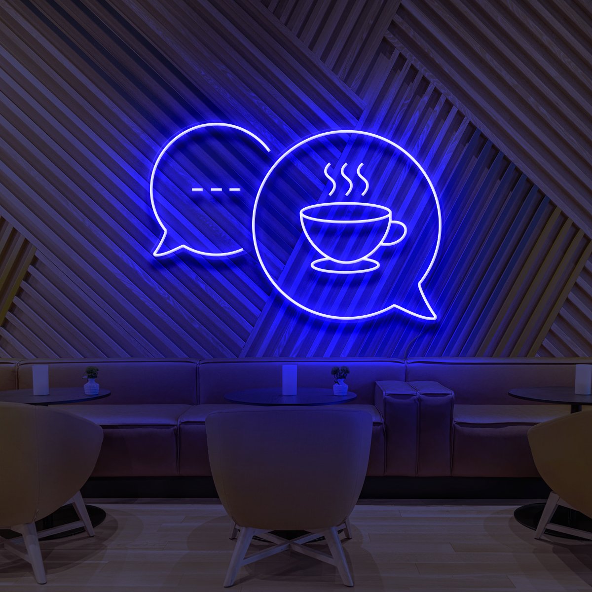 "Coffee Chats" Neon Sign for Cafés